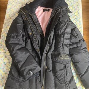 Levi's Black Puffer Jacket with Pink Lining